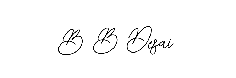Make a beautiful signature design for name B B Desai. With this signature (Bearetta-2O07w) style, you can create a handwritten signature for free. B B Desai signature style 12 images and pictures png